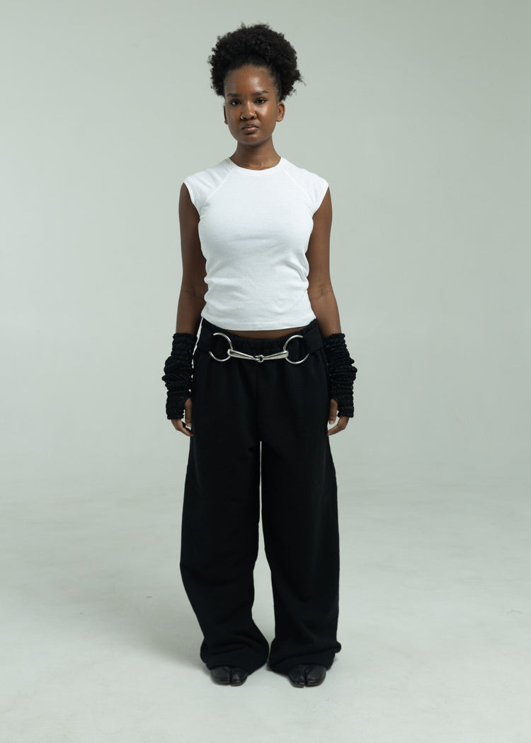 Bit Flared Sweats- Black