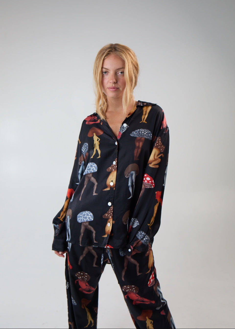 Midnight Magic Mushroom PJ Top