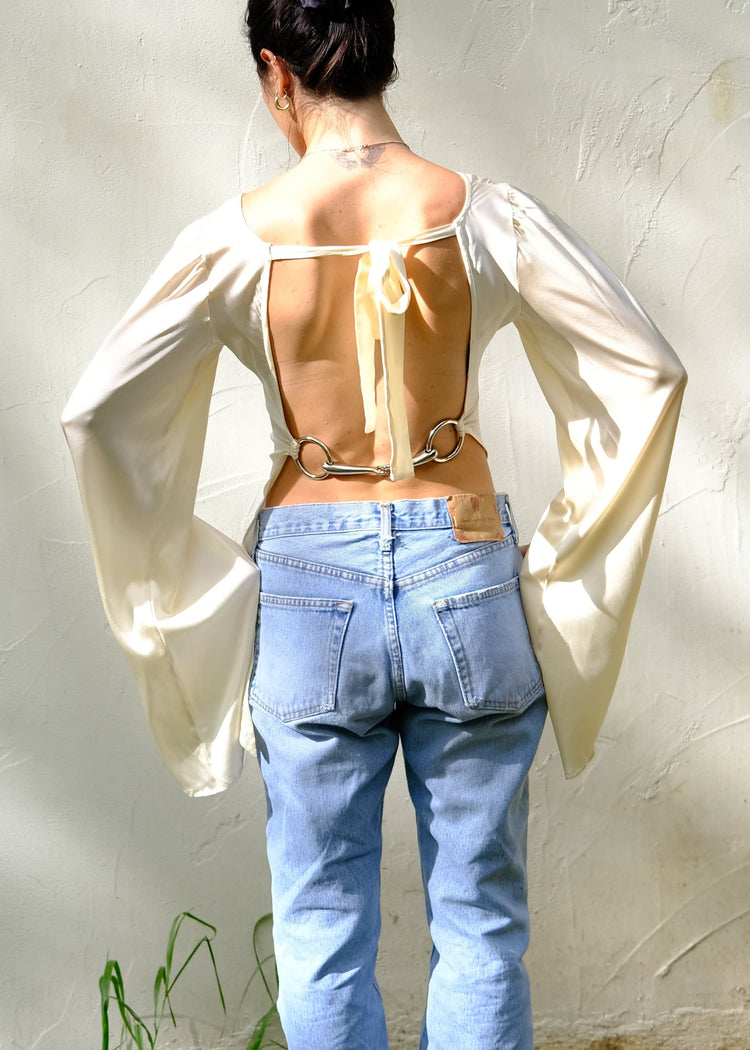 Angel Wings Bit Blouse- Cloud – MERSHY