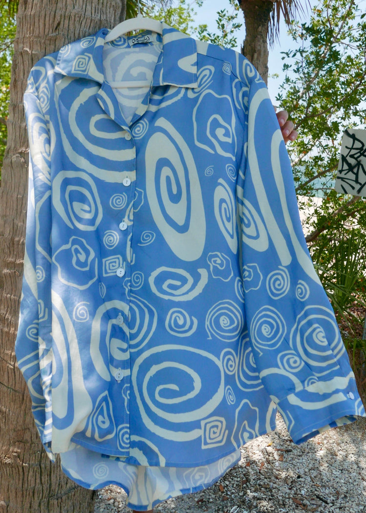 Floaty Pj Top- vortex print