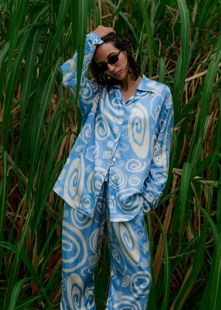 Floaty Pj Top- vortex print – MERSHY