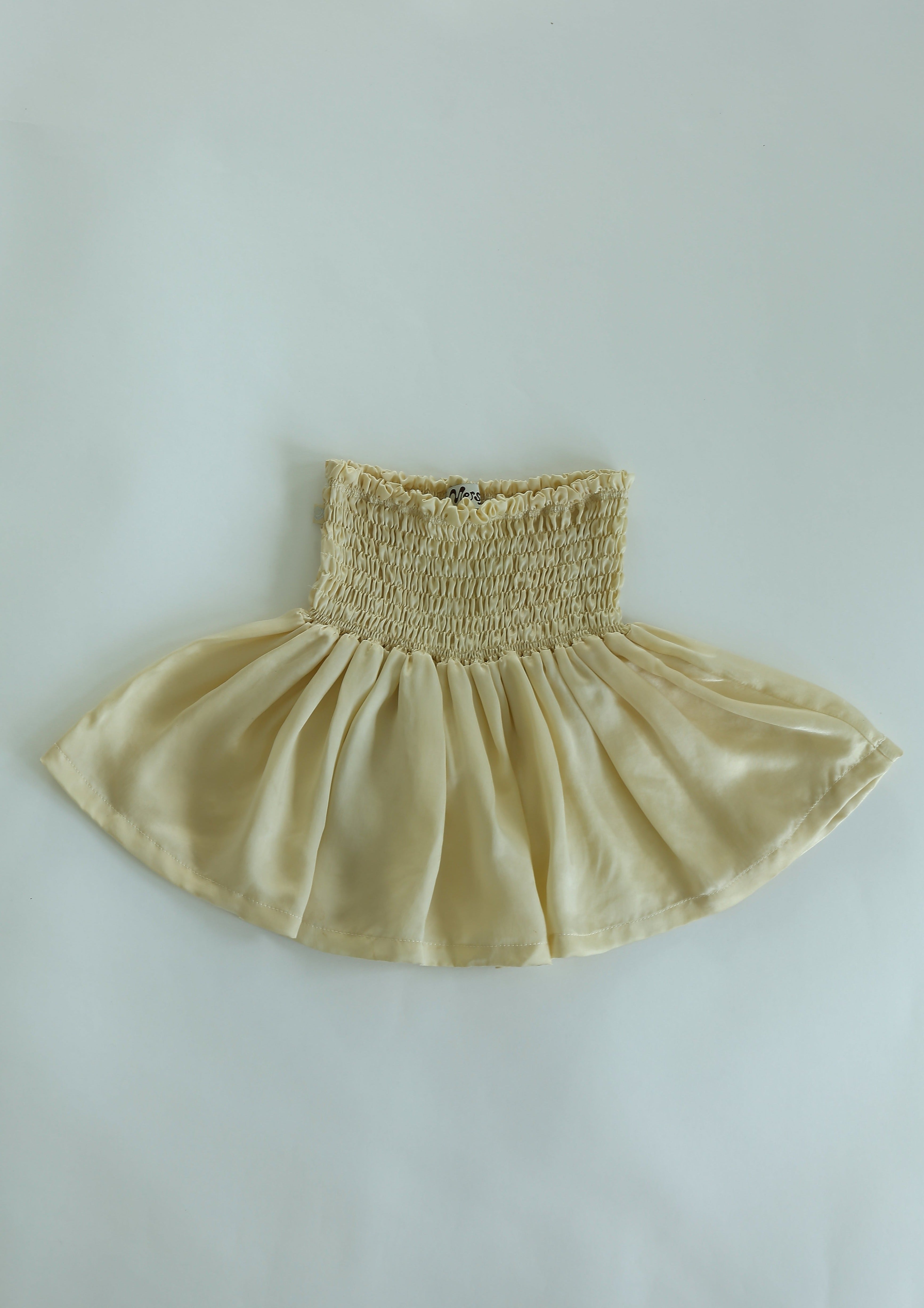 Gathered Mini Skirt- Honey Butter