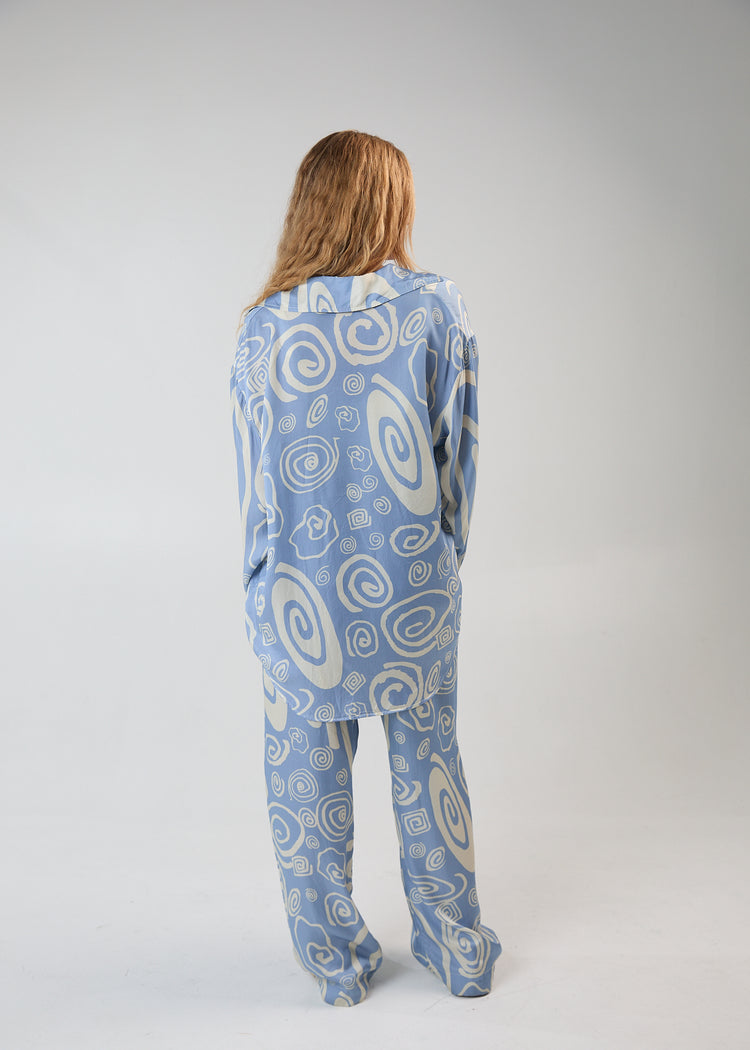 Floaty Pj Top- vortex print