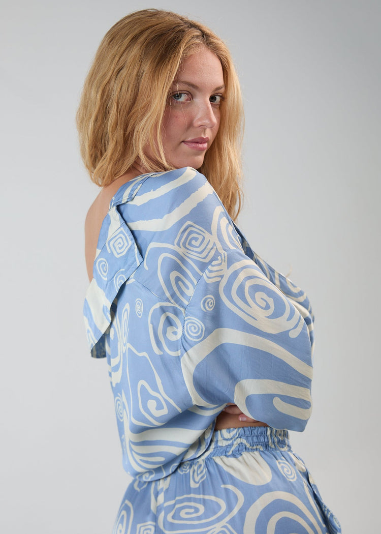 Floaty Pj Top- vortex print