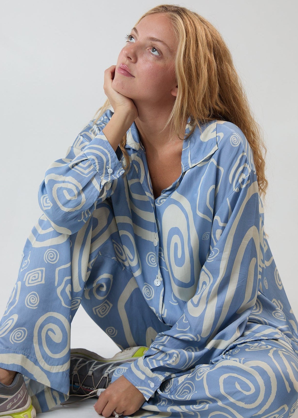 Floaty Pj Top- vortex print