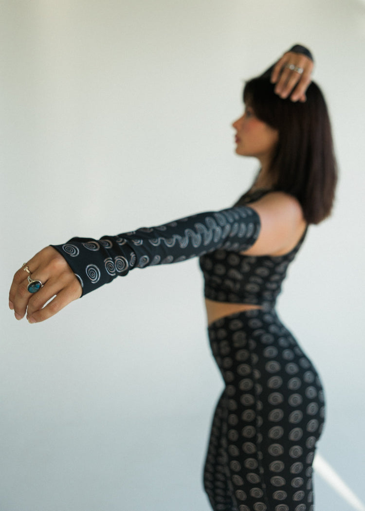Spiral Monogram Glove- Outerspace